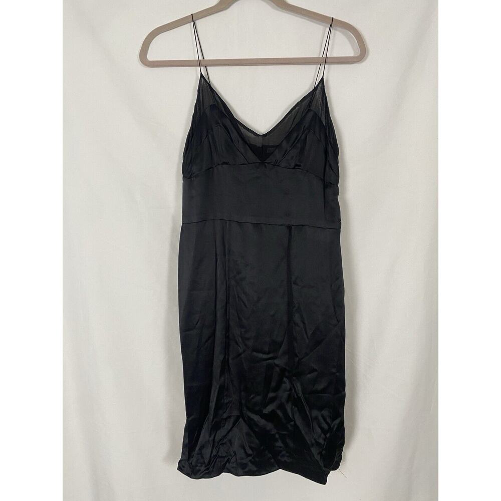 Jeffrey Chow Runway Ready-To-Wear Black Knee Length Dress 100% Silk Size 6